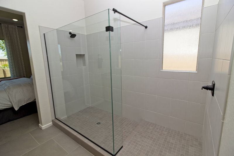 Glass Enclosure with Bright Tiles